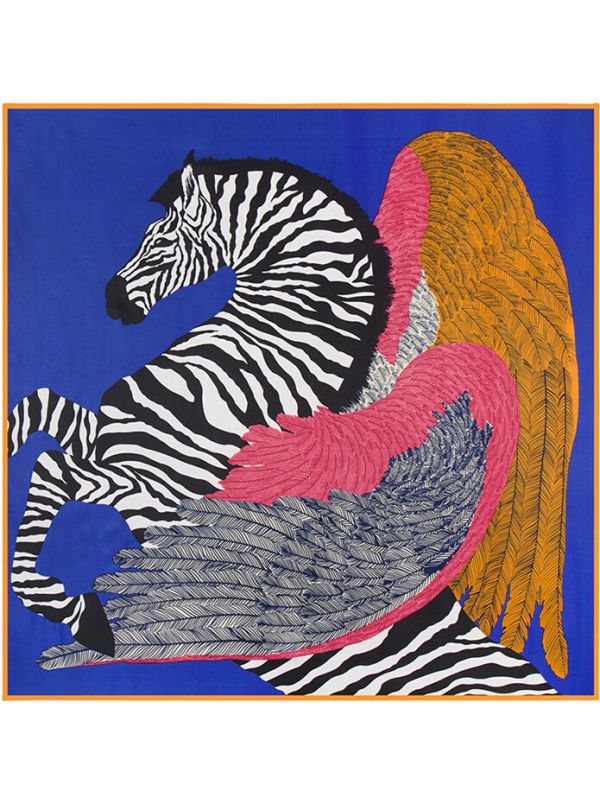 Markings Pegasus-4343rf2 Twill Silk & Polyester 100*100 Scarf Kerchief