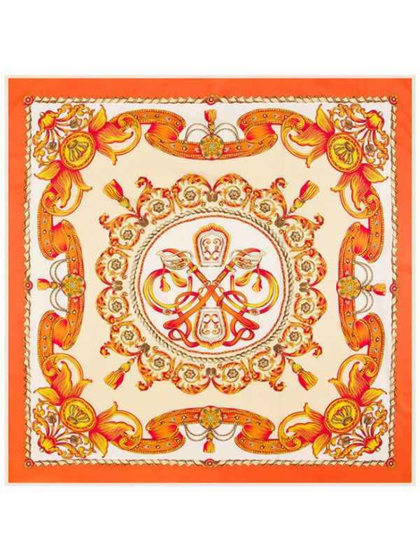 Thread Metal-sdf32 Twill Silk & Polyester 130*130 Scarf Kerchief