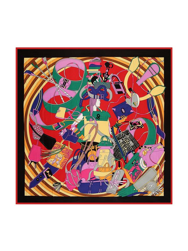 Fashion Milan-0622-1 Twill Silk & Polyester 130*130 Scarf Kerchief