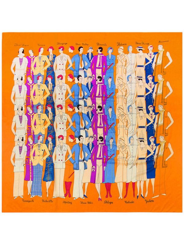 Sports Paris Lady Ma'am-057432 Twill Silk & Polyester 130*130 Scarf Kerchief