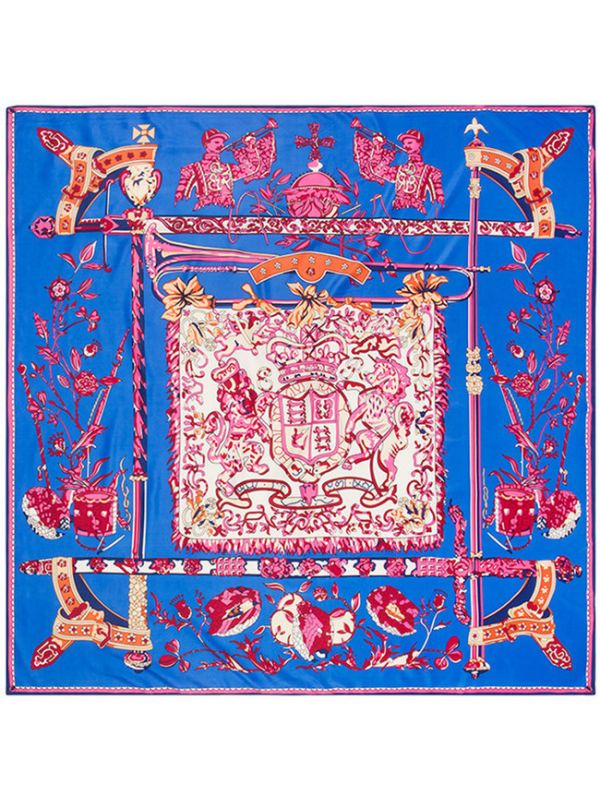 Royal Totems-fsdf2-2 Twill Silk & Polyester 130*130 Scarf Kerchief