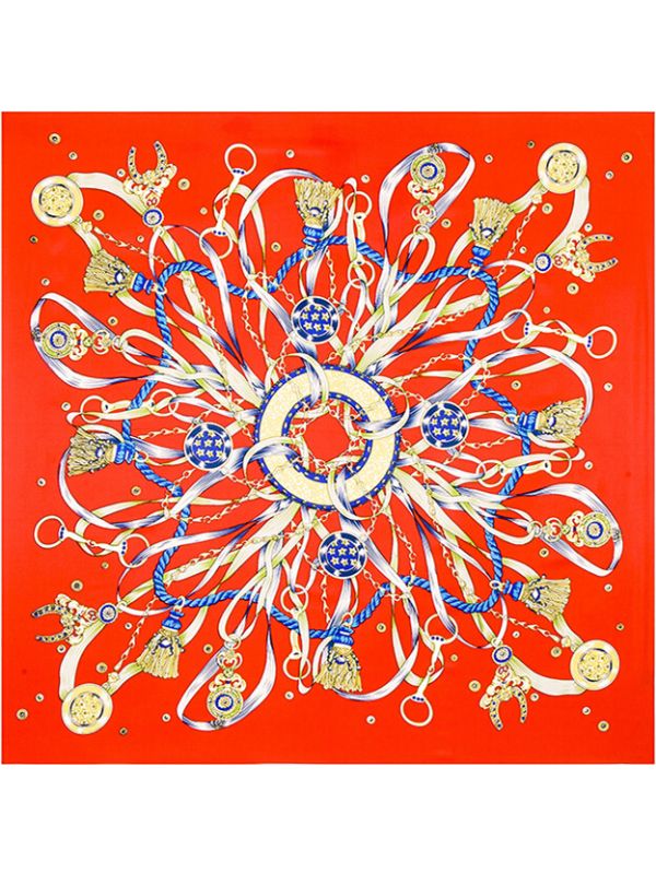 Life True meaning-0543 Twill Silk & Polyester 100*100 Scarf Kerchief