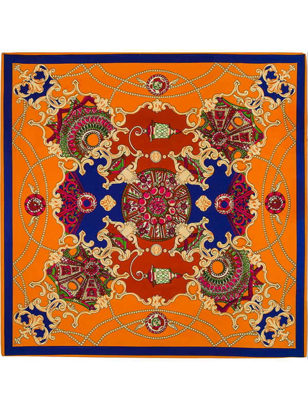 Quiet NightSky-0613 Twill Silk & Polyester 100*100 Scarf Kerchief