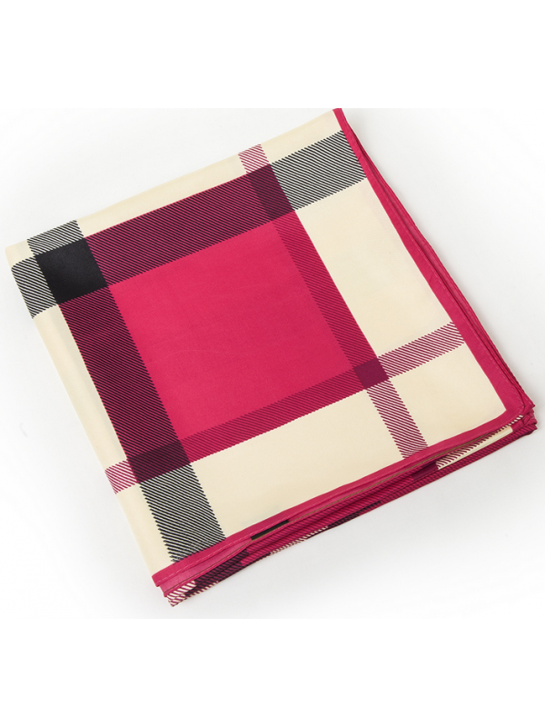 Lattice Fringe-0173 Twill Silk & Polyester Scarf Kerchief