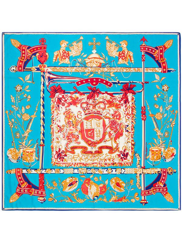 Royal Totems-fsdf3-2 Twill Silk & Polyester 130*130 Scarf Kerchief