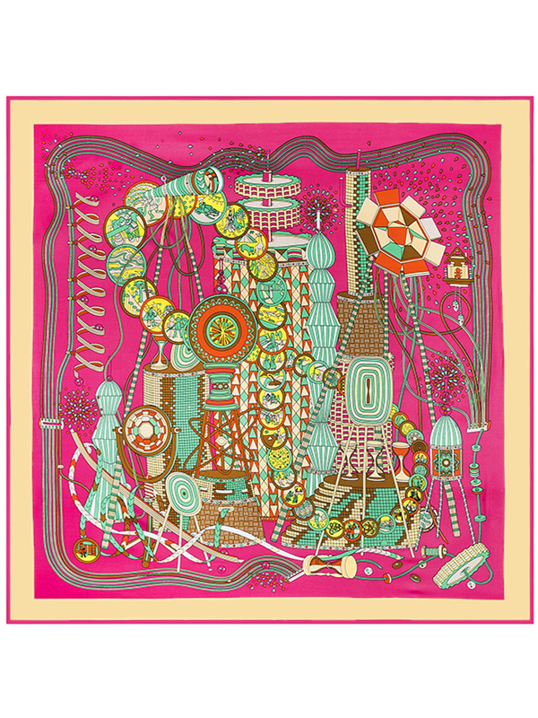 Time Laboratory-0553 Twill Silk & Polyester 130*130 Scarf Kerchief