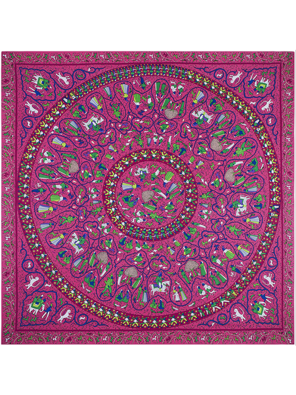 Visual Feast-0393 Twill Silk & Polyester 130*130 Scarf Kerchief