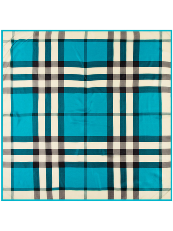 Lattice Fringe-0174 Twill Silk & Polyester Scarf Kerchief