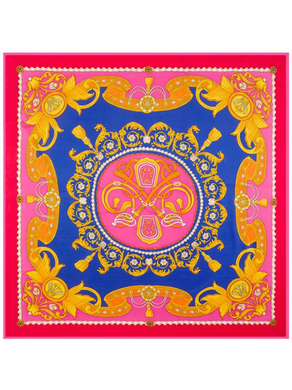 Thread Metal-sdf34 Twill Silk & Polyester 130*130 Scarf Kerchief