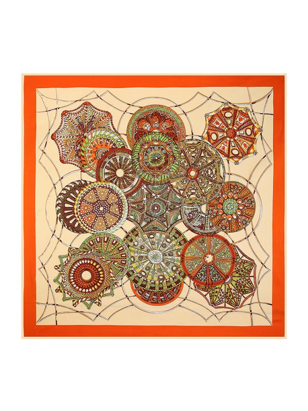 Welkin Fashion-06244 Twill Silk & Polyester 130*130 Scarf Kerchief