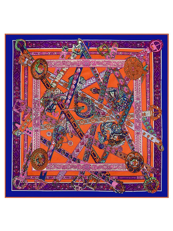 Unicorn Song-0164 Twill Silk & Polyester 130*130 Scarf Kerchief