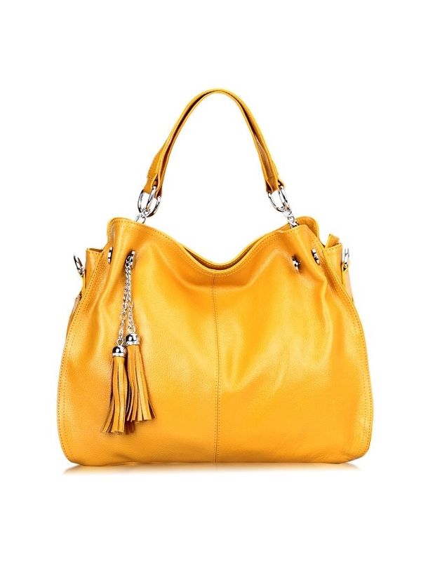 High-Quality Retro Soft Genuine Leather Cowhide Handbags Tote Shoulder Bag Two Ways Bag