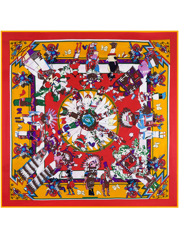 Myth Doll-0475 Twill Silk & Polyester 130*130 Scarf Kerchief