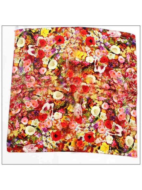 Digital Print Small Square Silk Scarf 79020