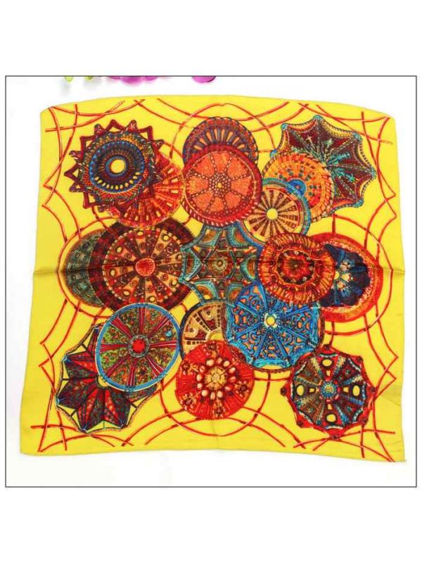 Digital Print Small Square Silk Scarf 79025