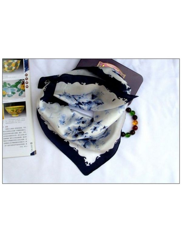 Flower Small Square Silk Scarf 33019