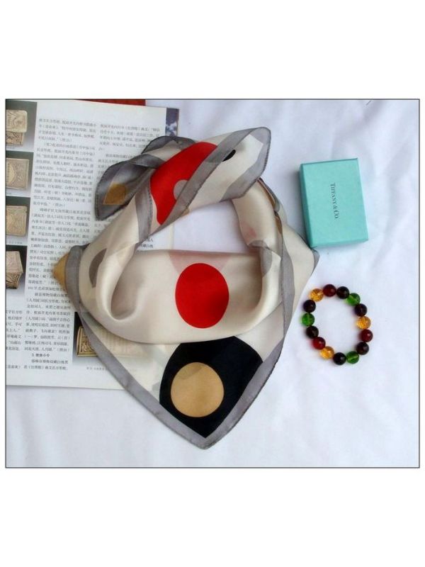 Dots Small Square Silk Scarf 33021