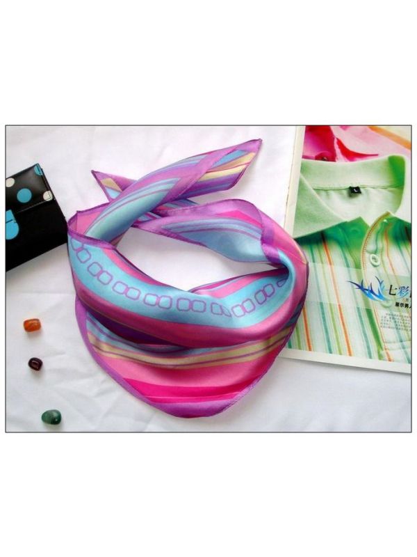 Stripes Small Square Silk Scarf 33029