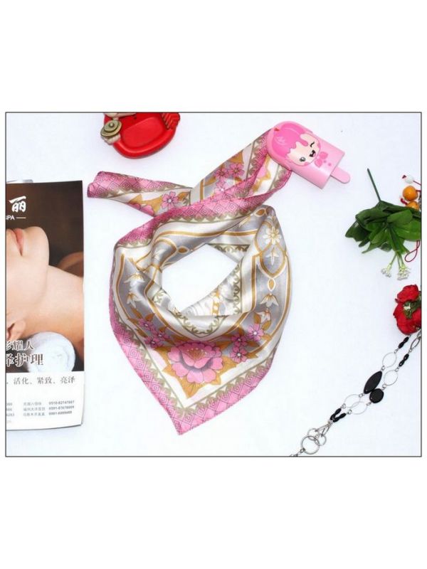 Rose Small Square Silk Scarf 33047