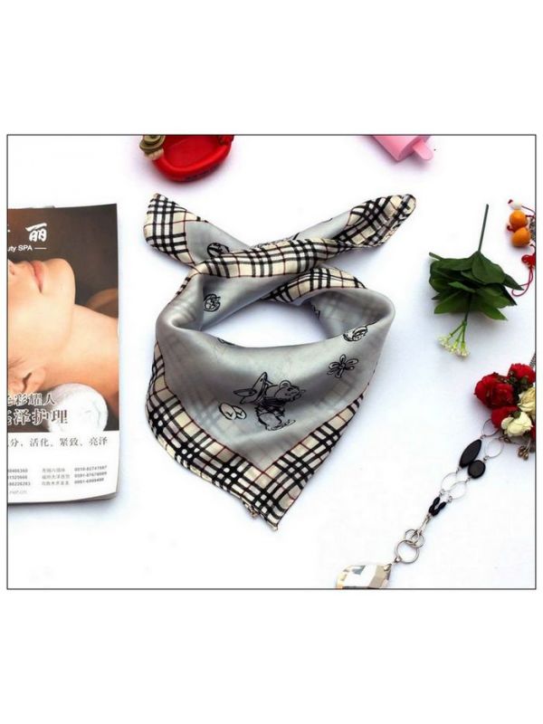 Bears Small Square Silk Scarf 33049