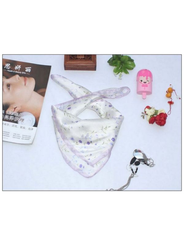 Floral Small Square Silk Scarf 33051