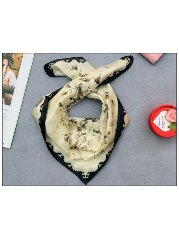 Flower Small Square Silk Scarf 33056