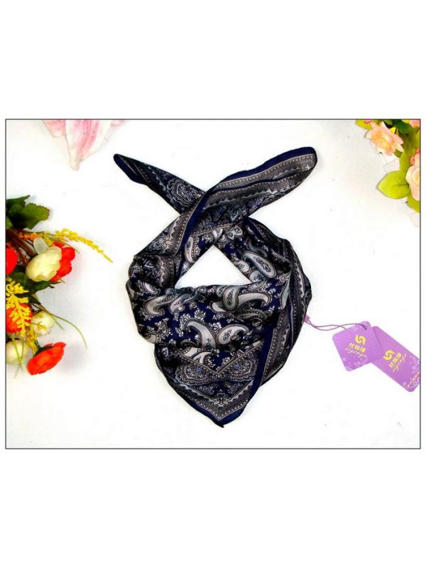 Pattern Small Square Silk Scarf 33076