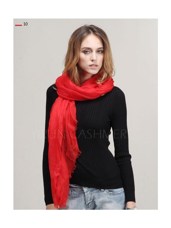 Inner Mongolia Super Soft 300NM 100%Pure cashmere women Scarf-C11018Y-10