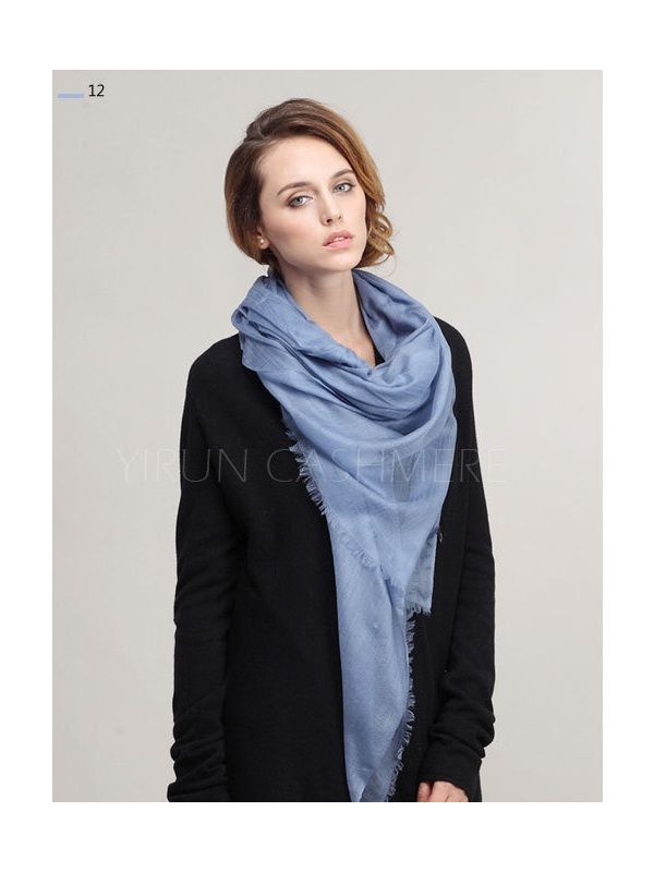 Inner Mongolia Super Soft 300NM 100%Pure cashmere women Scarf-C11018Y-12