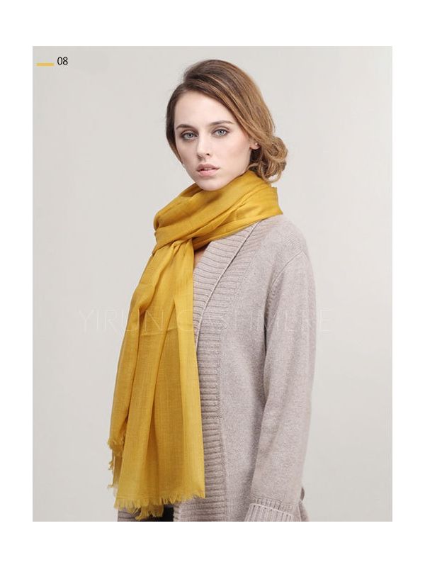 Inner Mongolia Super Soft 300NM 100%Pure cashmere women Scarf-C11018Y-8