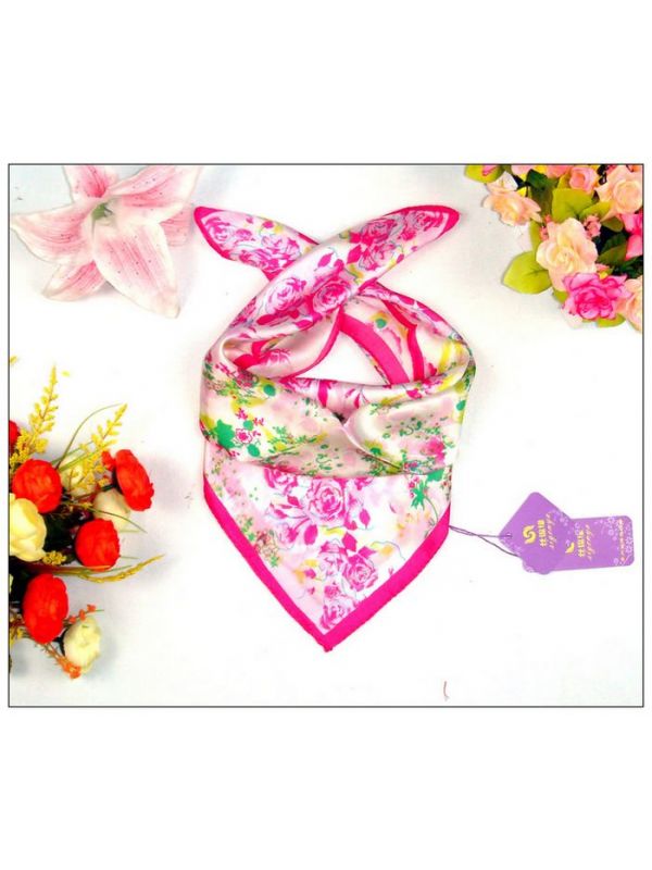 Rose Small Square Silk Scarf 33089